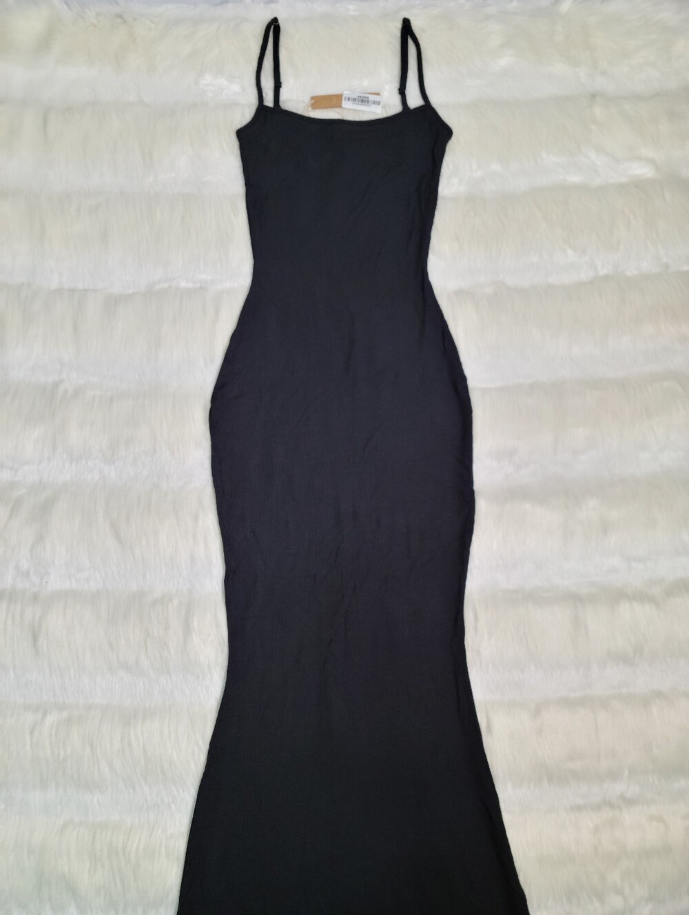 SKIMS Soft Lounge Long Slip Dress Black Onyx Women XS NEW